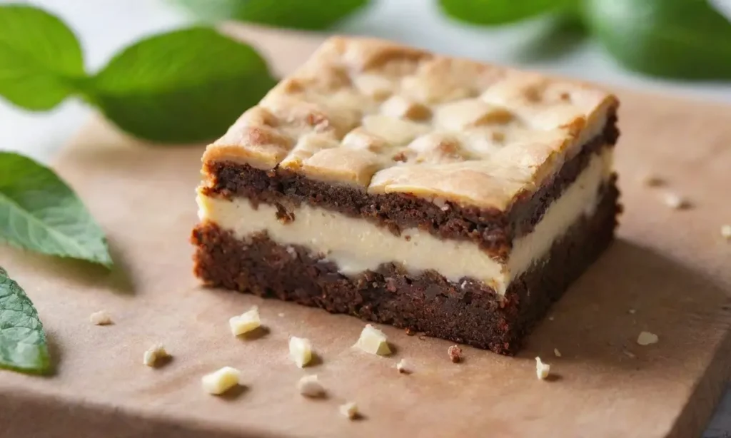Brownie de chocolate blanco