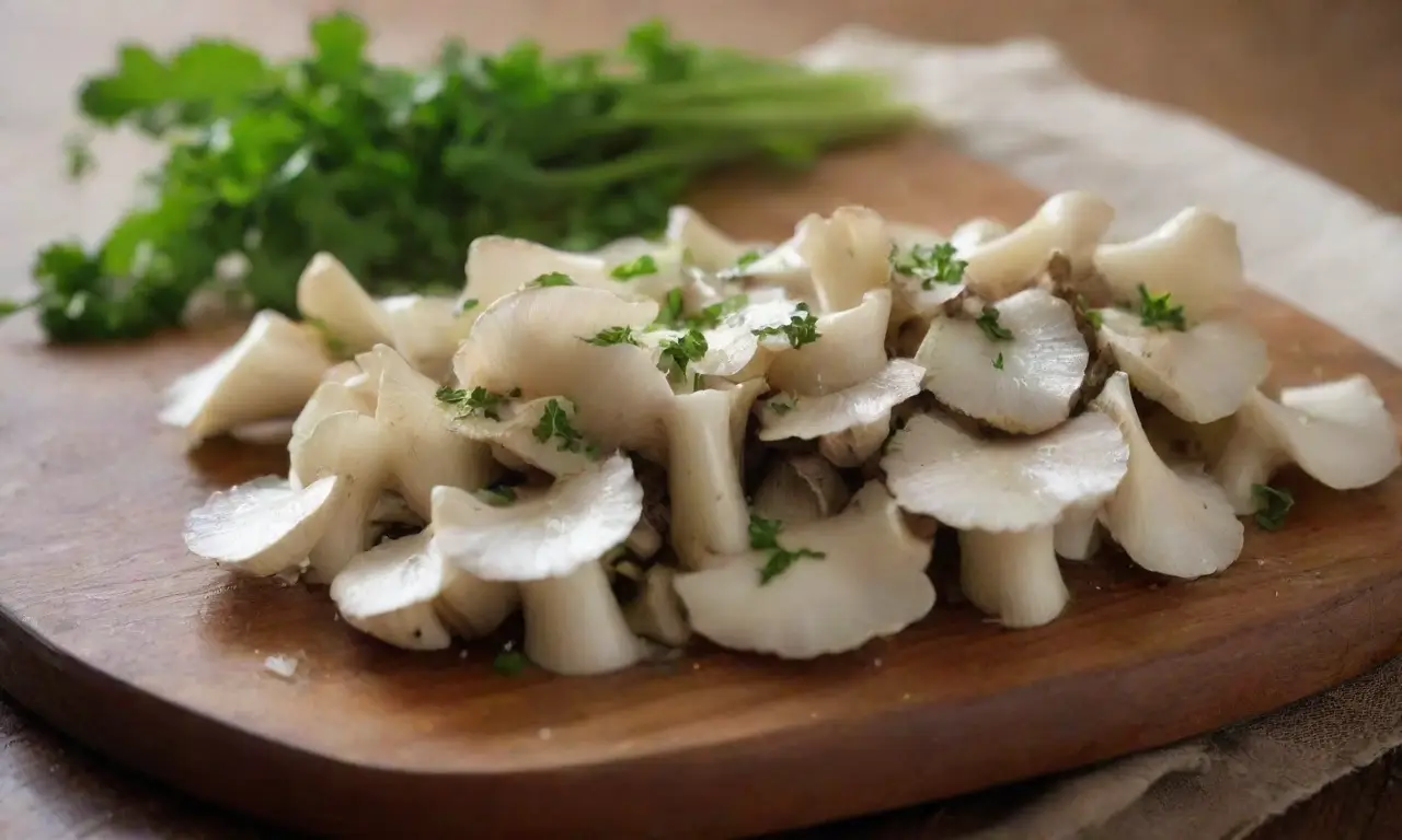 Tablero de madera con ingredientes frescos