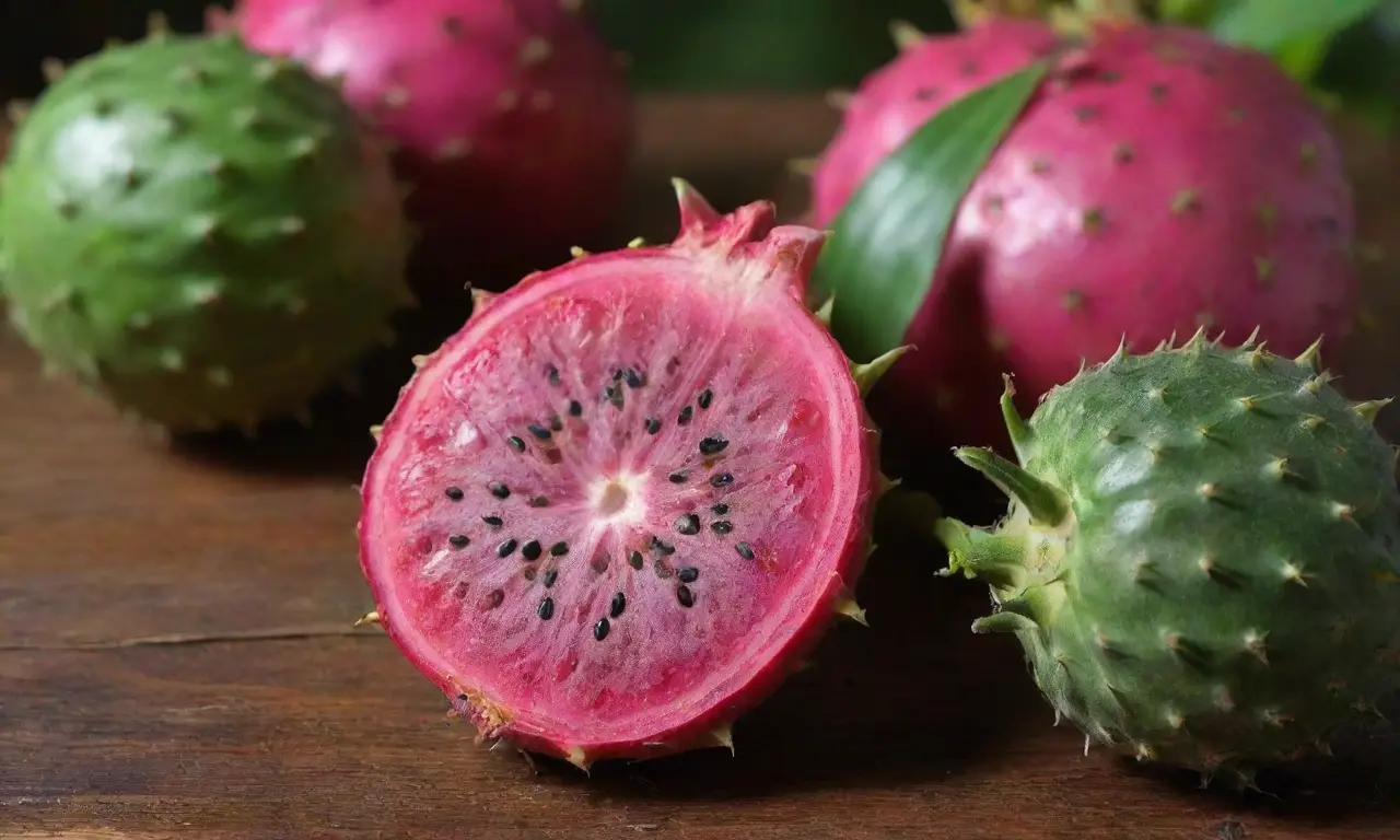 Pitahaya vibrante en un entorno tropical