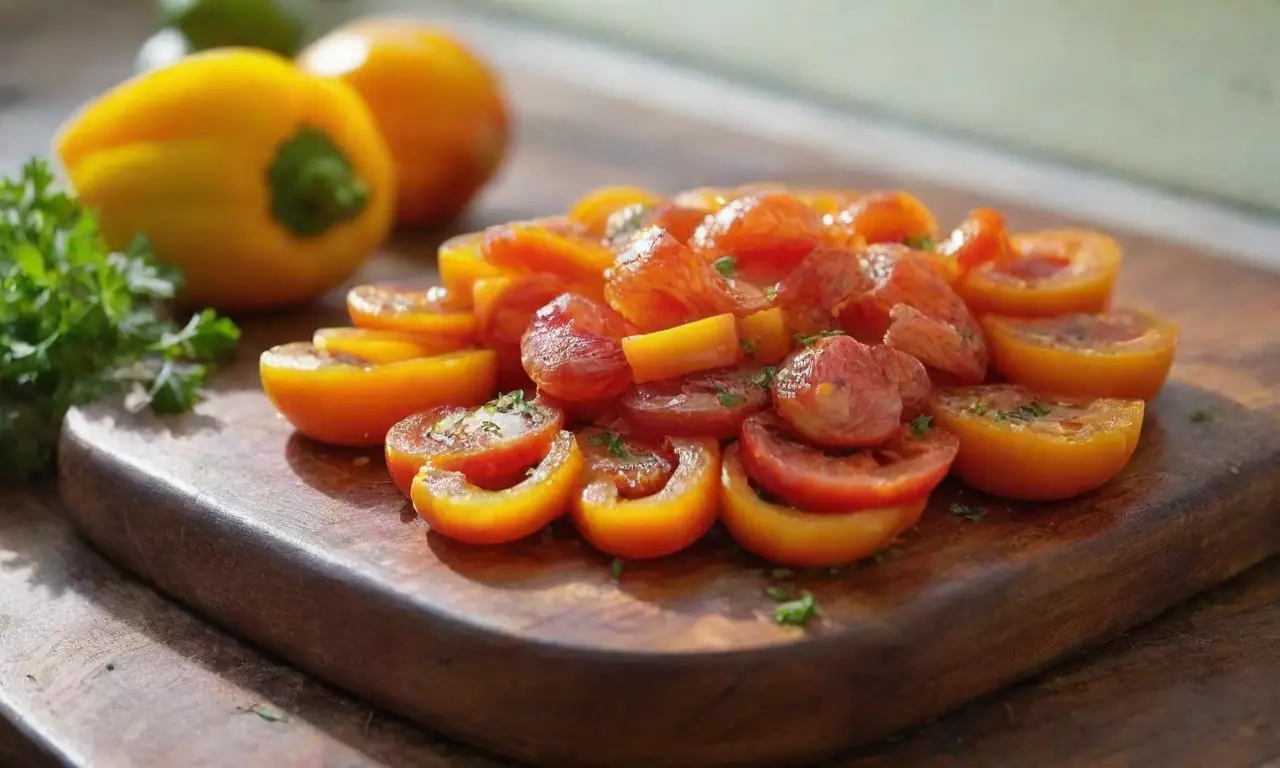 Cocina acogedora con ingredientes frescos y luz