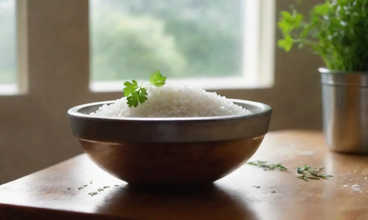 Cocina acogedora con ingredientes frescos y brillantes