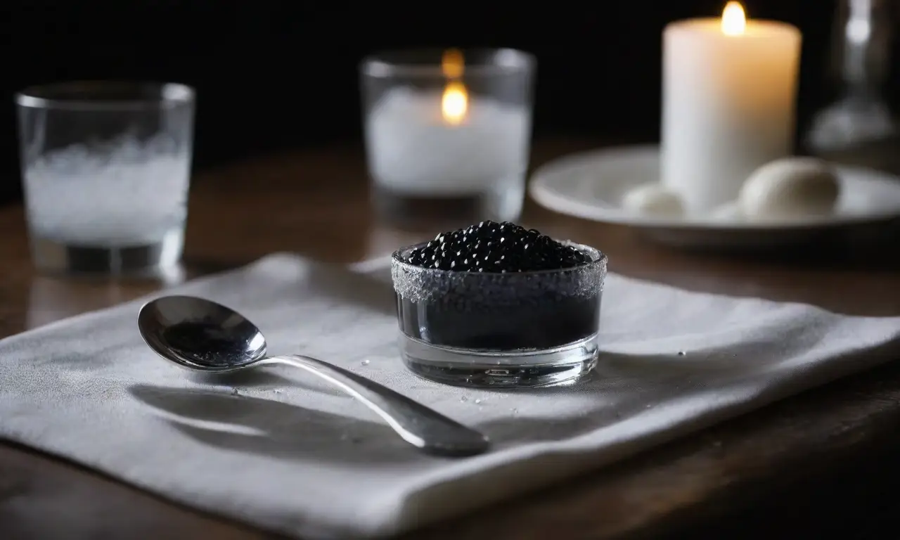 Caviar y vodka crean una atmósfera lujosa