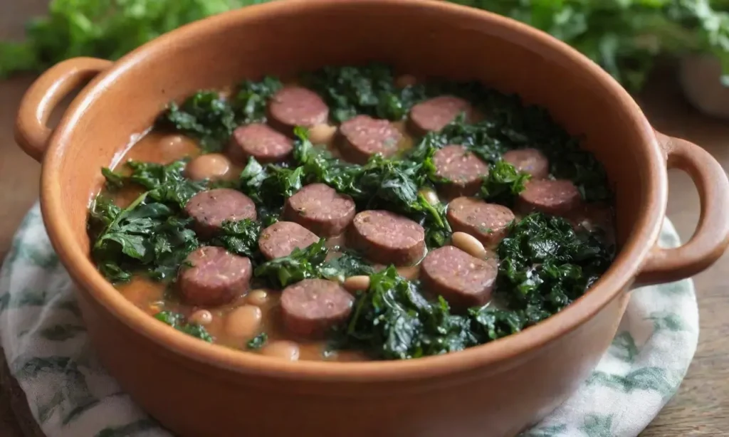 Mesa rústica con un plato acogedor