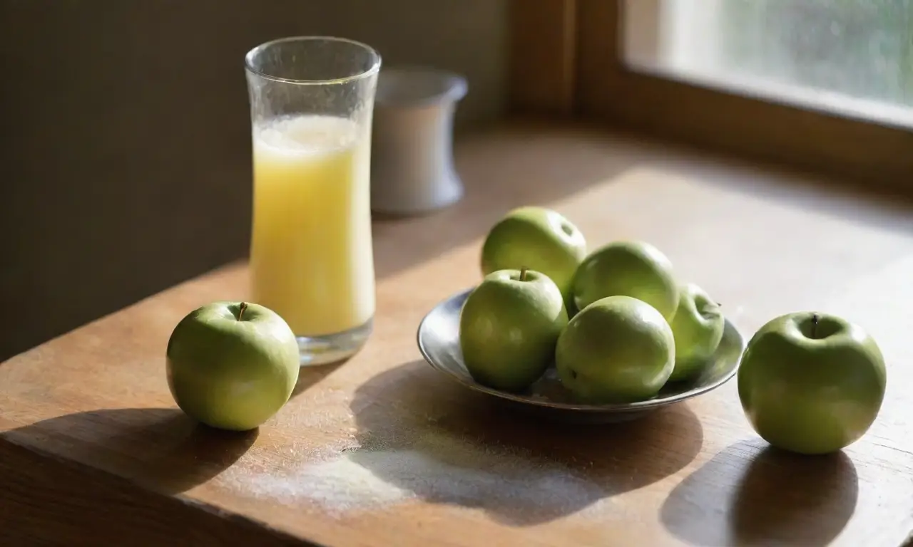 Mesa de cocina rústica con ingredientes variados