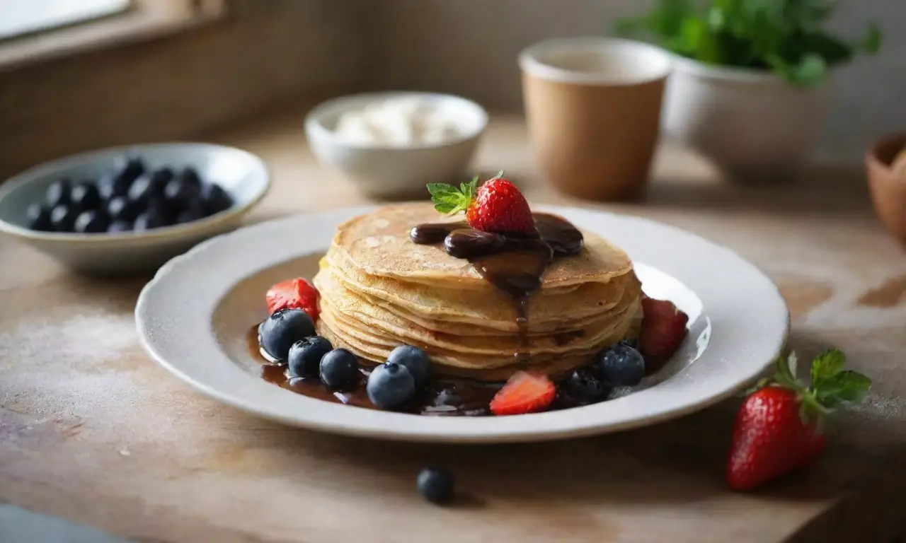 Encantadora cocina con ingredientes frescos y acogedores