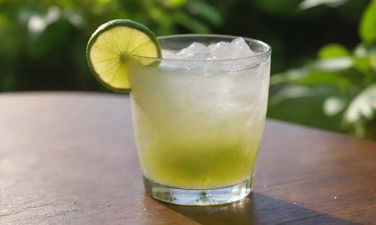 Bebida tropical fresca en un ambiente acogedor