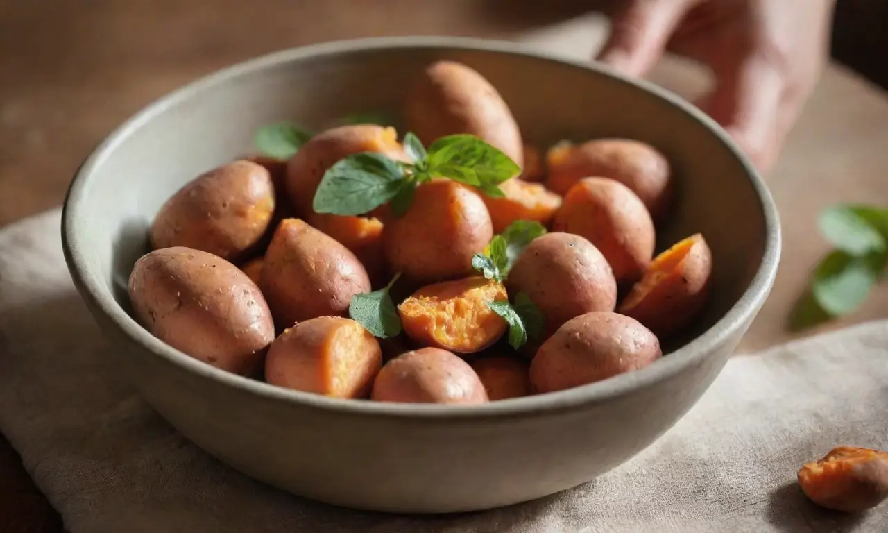 Mesa rústica con ingredientes vibrantes y cálidos