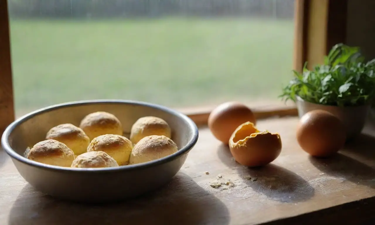 Cocina acogedora con ingredientes frescos y texturas