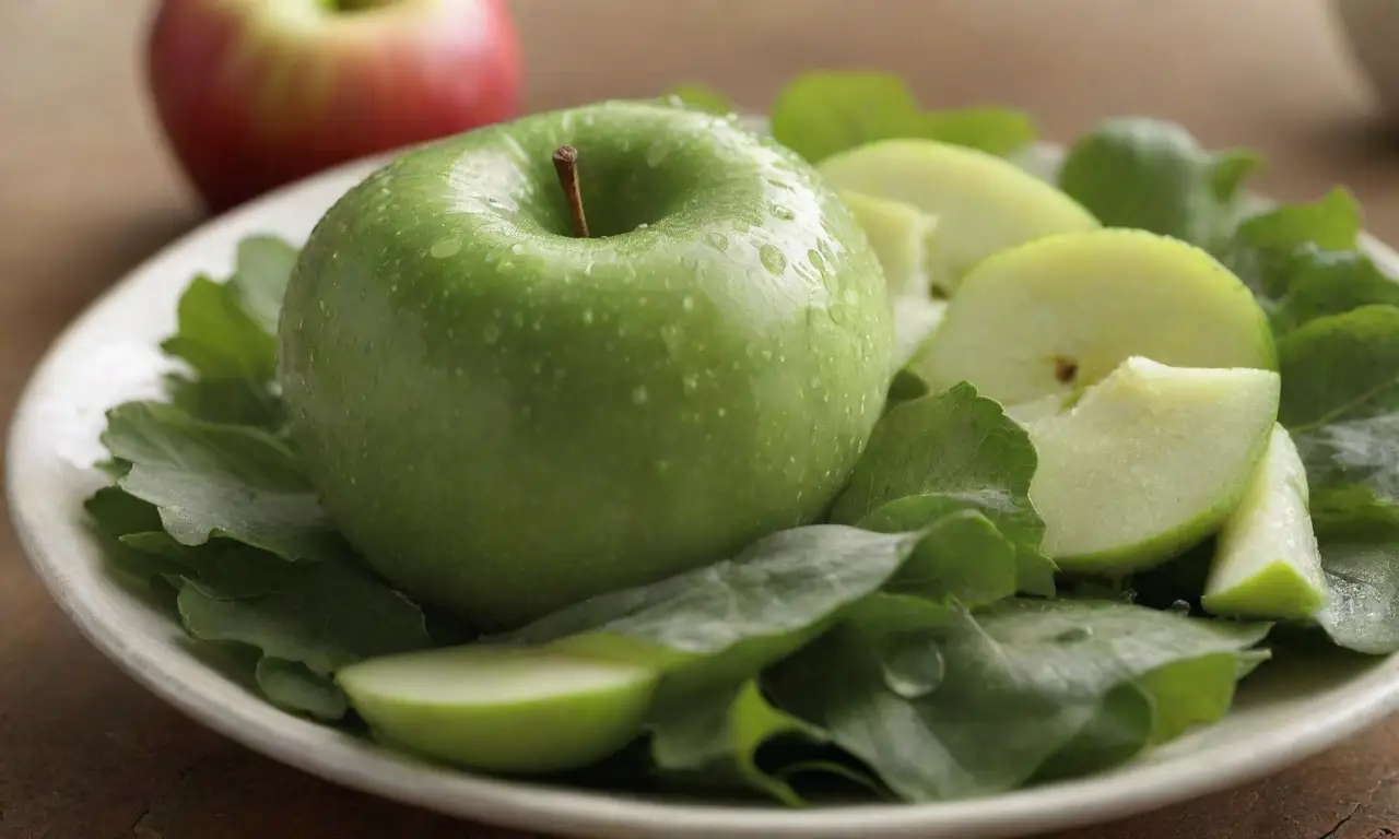 Ensalada fresca con manzana y crema