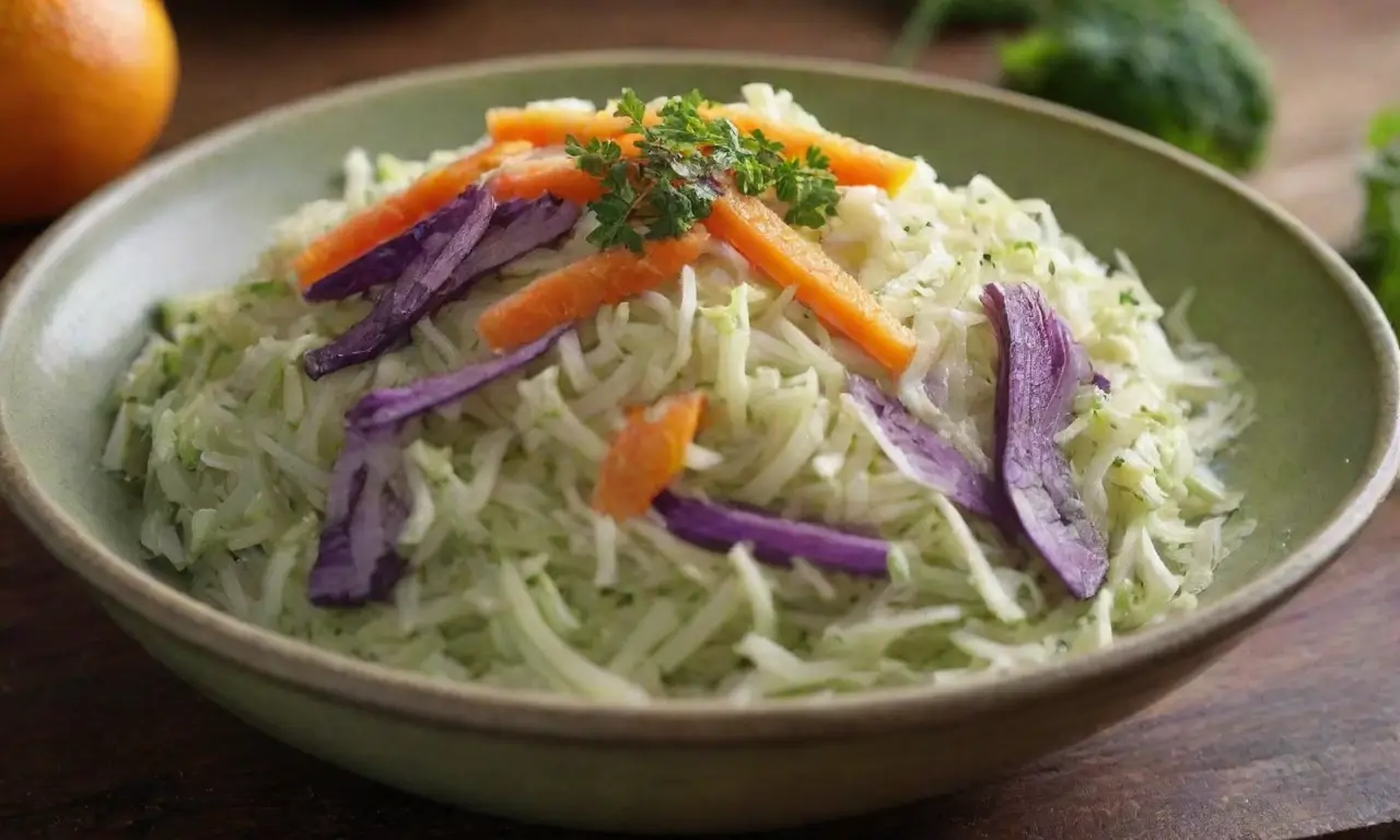 Ensalada fresca de repollo con zanahorias