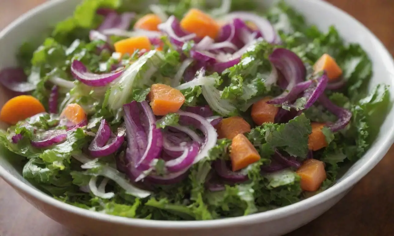Ensalada fresca y colorida en un tazón