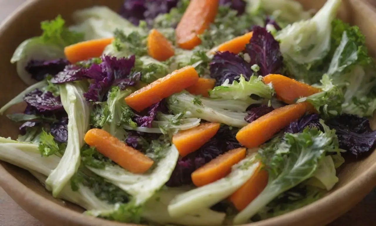 Ensalada colorida y fresca en un bol