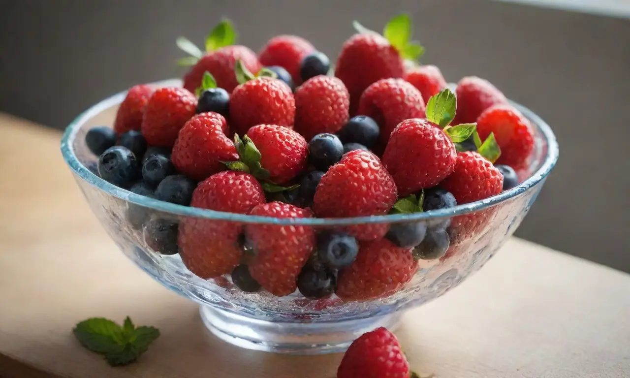 Bowl de frutas frescas y coloridas