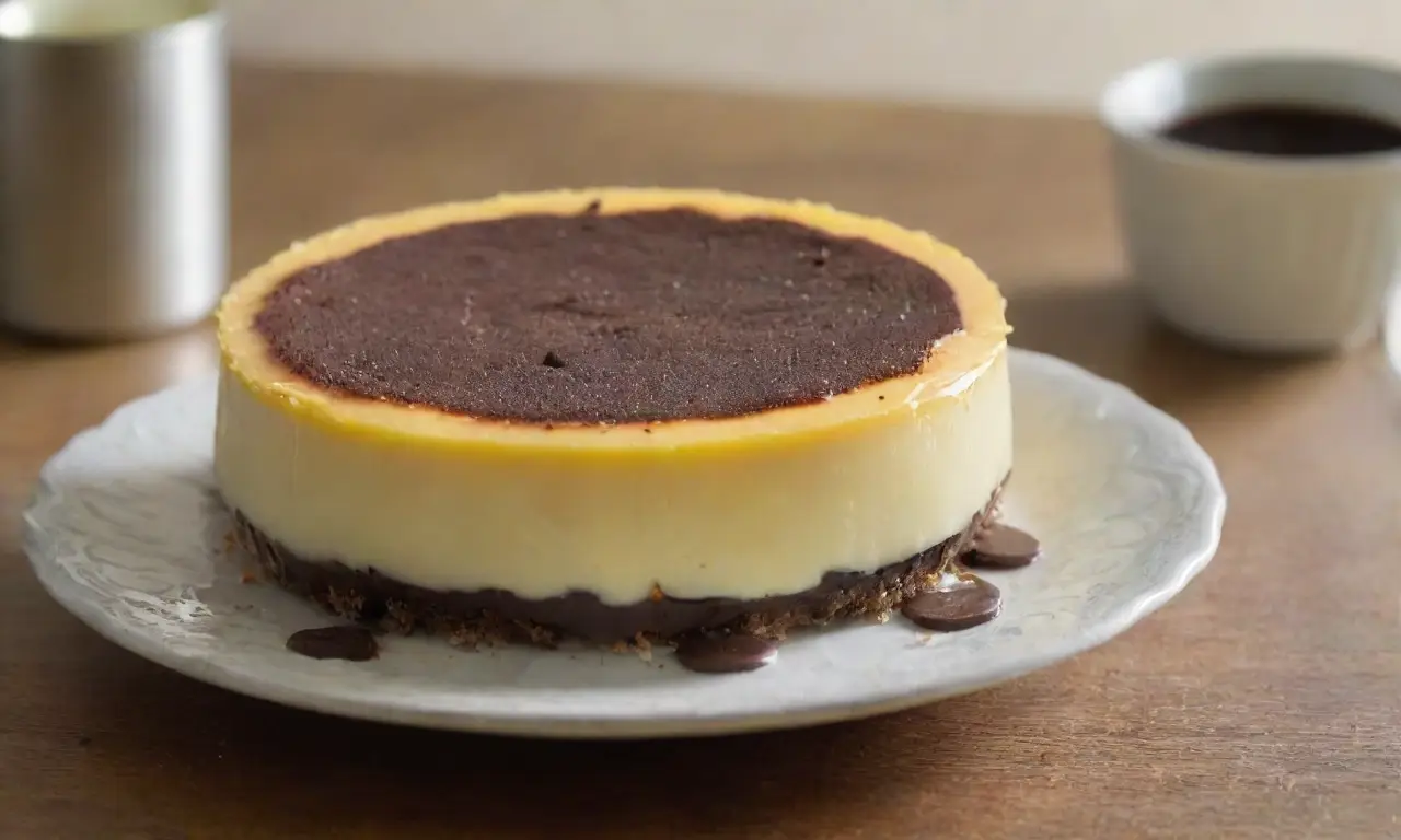 Bowl de flan con Oreos y luz cálida