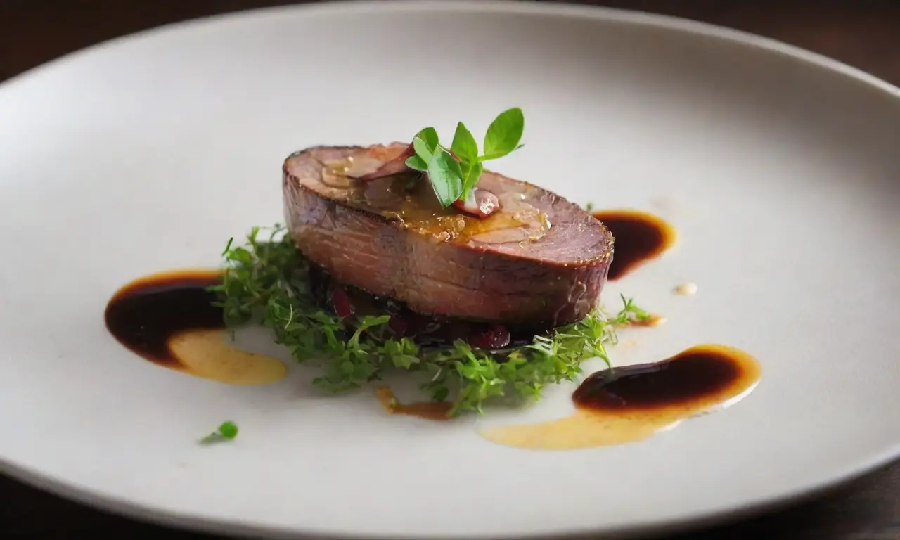 Plato elegante de foie gras con higos