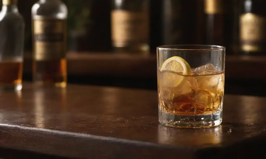Bar elegante con whisky
