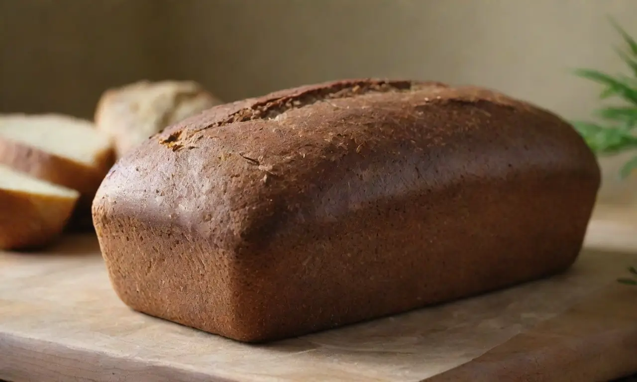 Pan de centeno rústico en un entorno acogedor