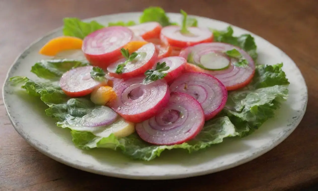 Ensalada fresca y colorida, muy apetecible