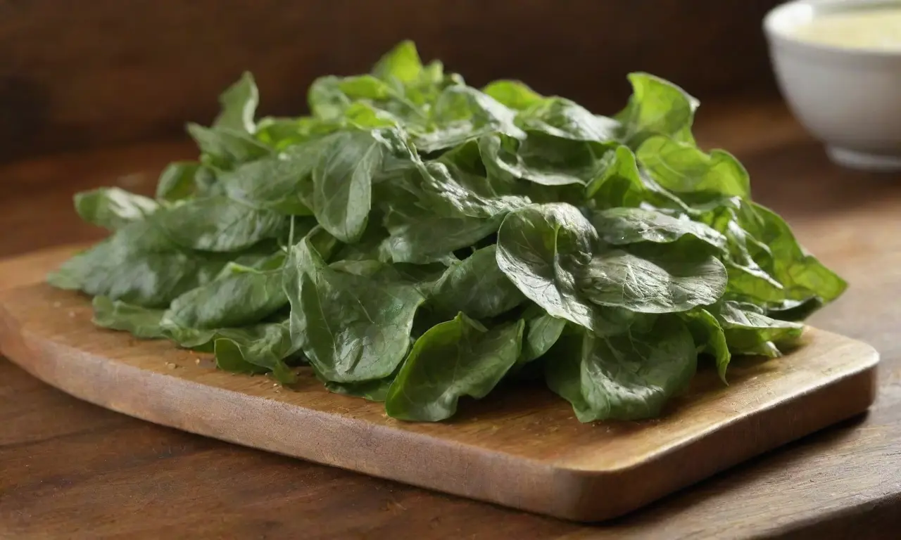 Ingredientes frescos en una tabla de madera
