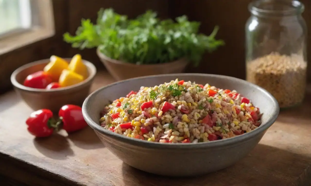 Ingredientes frescos en una cocina acogedora