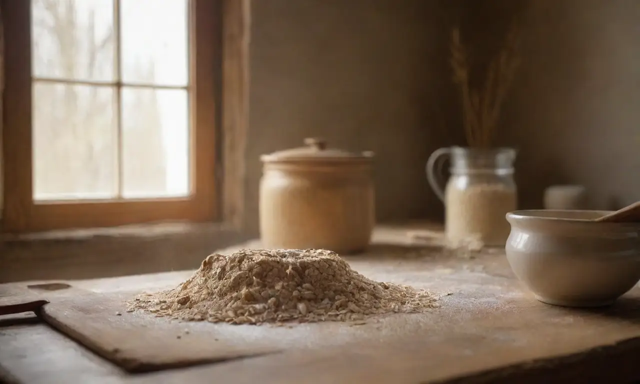 Cocina rústica con avena y calidez hogareña