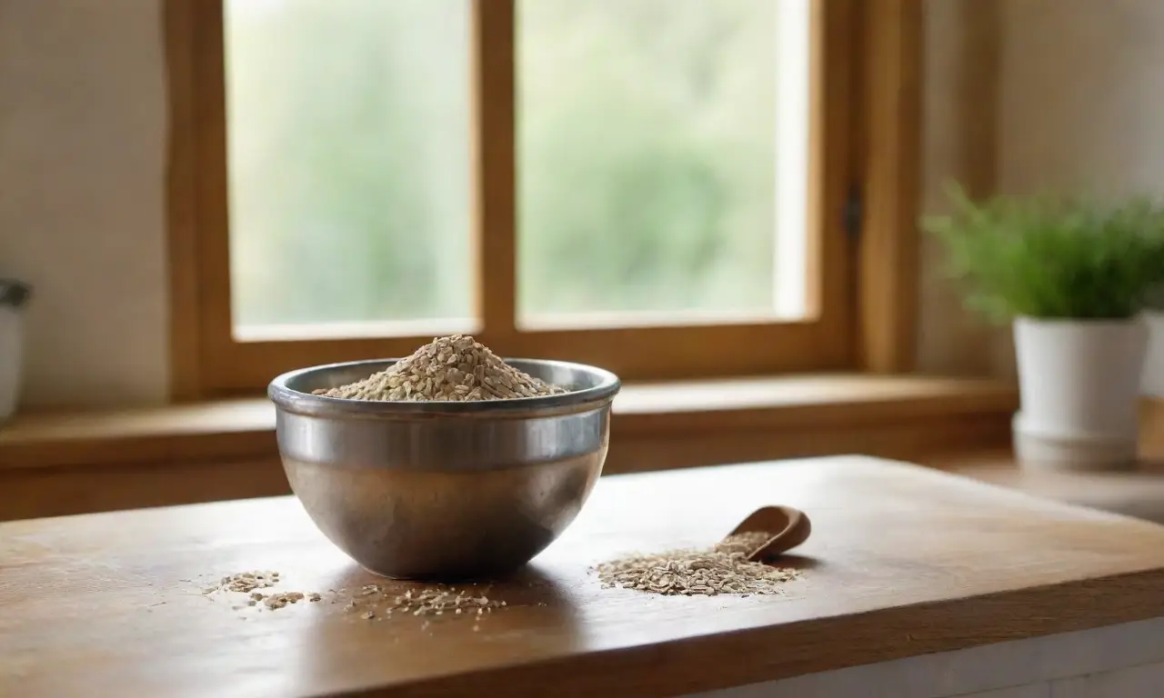 Cocina rústica y acogedora con avena
