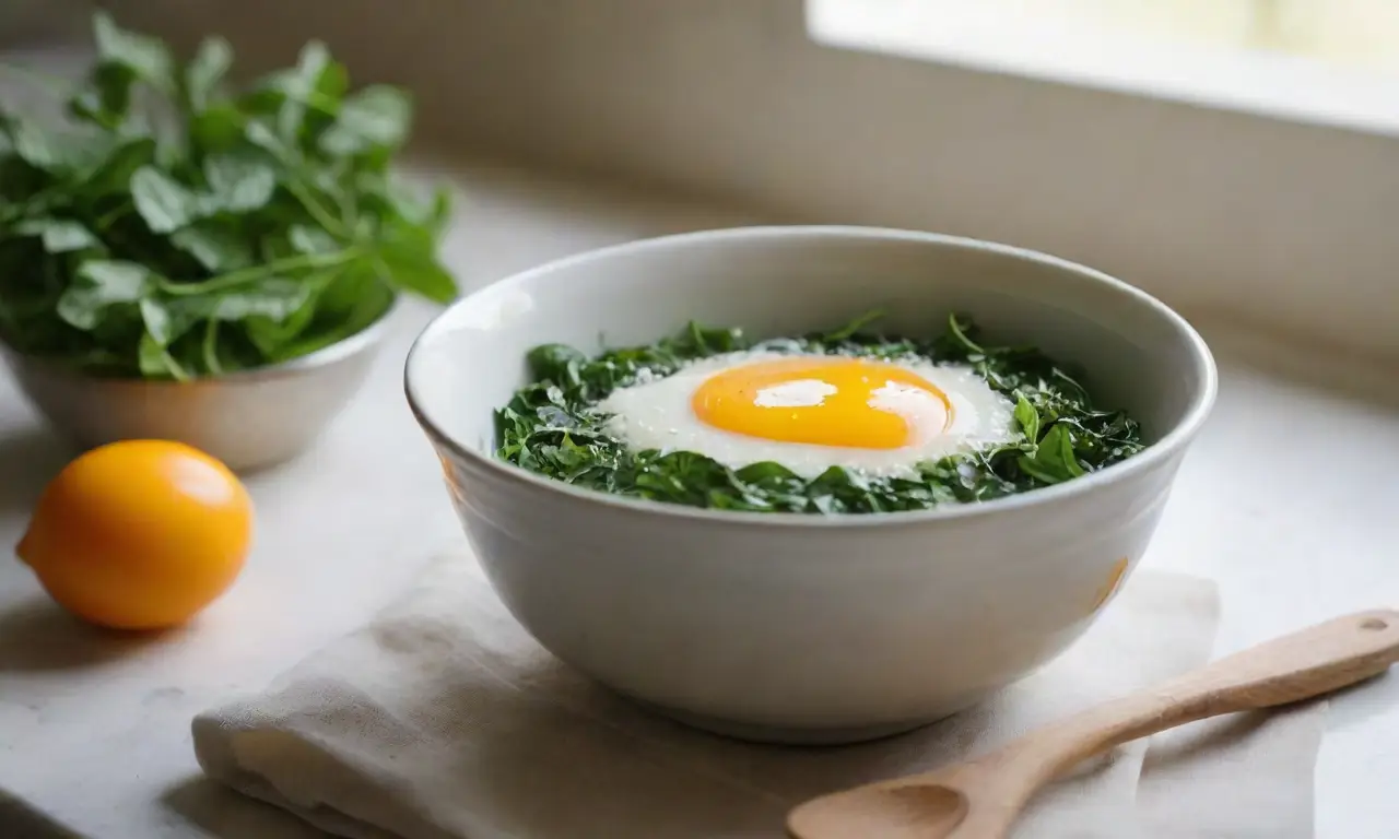 Cocina luminosa y acogedora con ingredientes frescos