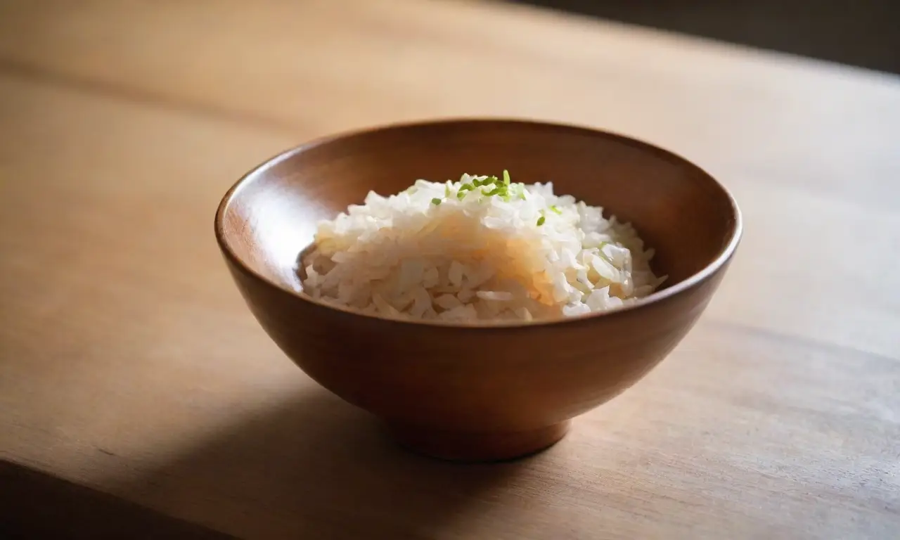 Tazón de katsuobushi con salsa de soya