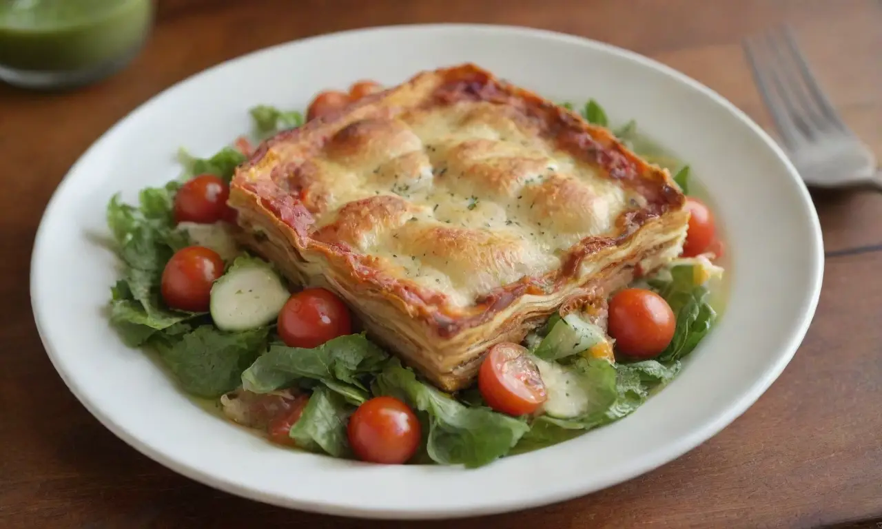 Mesa rústica con comida deliciosa y acogedora