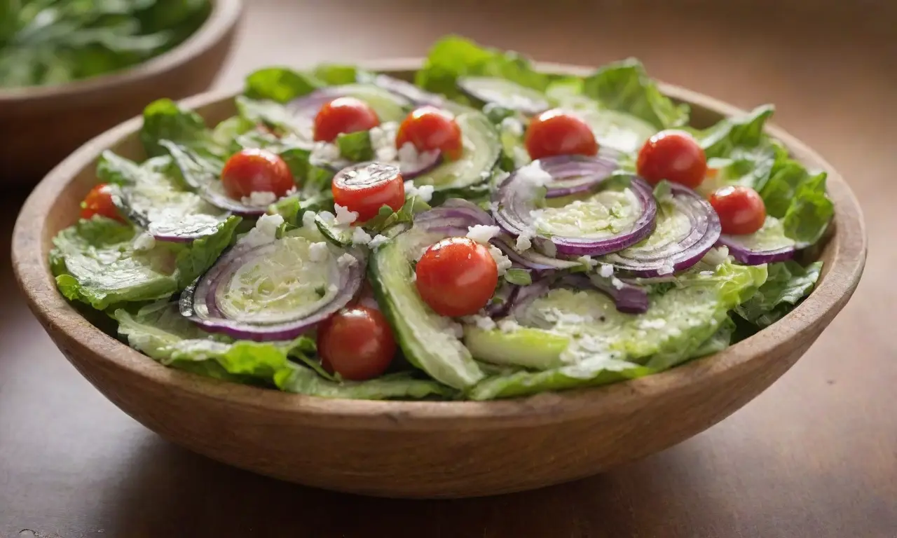 Ensalada fresca y colorida en un tazón