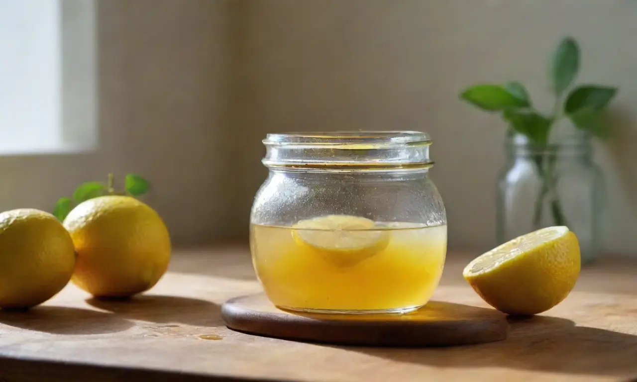 Encanto cálido de cocina con limón y miel
