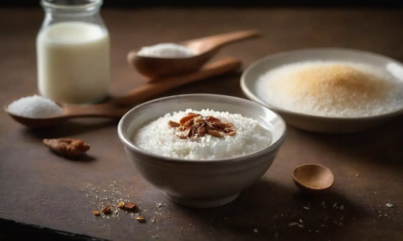 Mesa rústica con ingredientes para cocinar