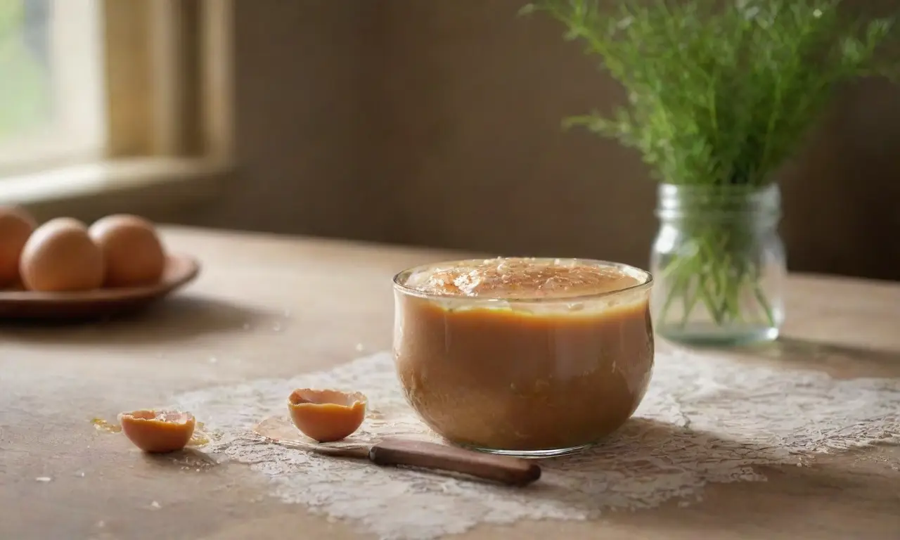 Cocina rústica iluminada con dulce de leche