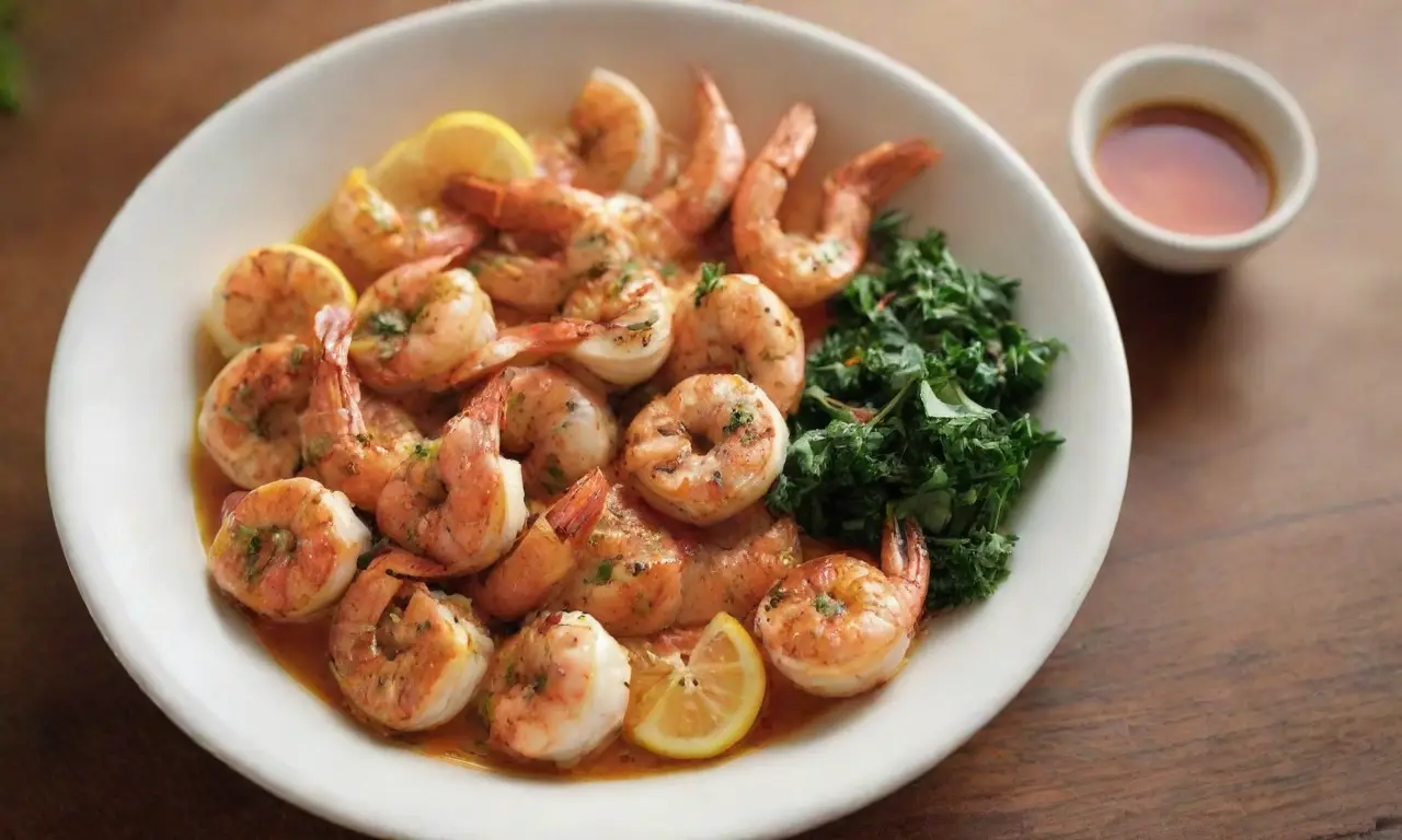 Plato de mariscos vibrante y apetitoso