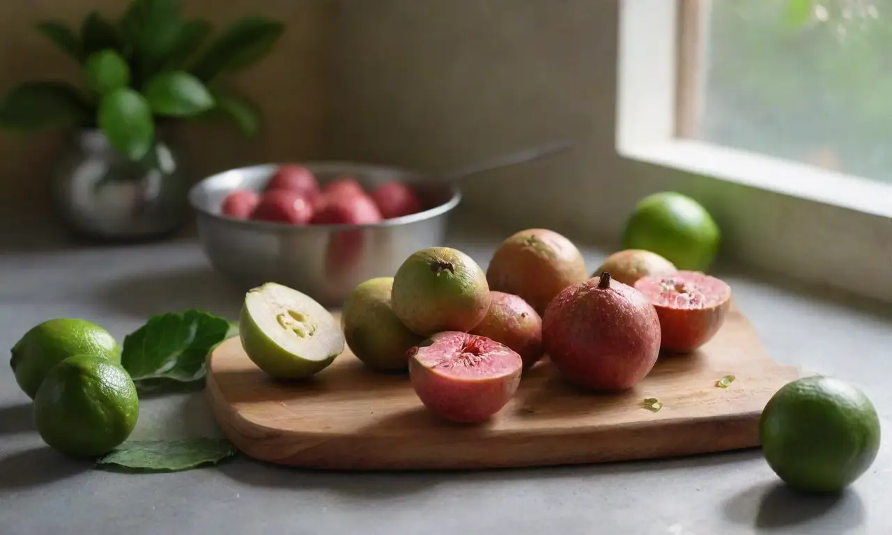 Ingredientes frescos y cálidos en una mesa