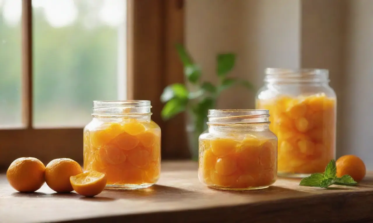 Cocina luminosa con ingredientes vibrantes y acogedores