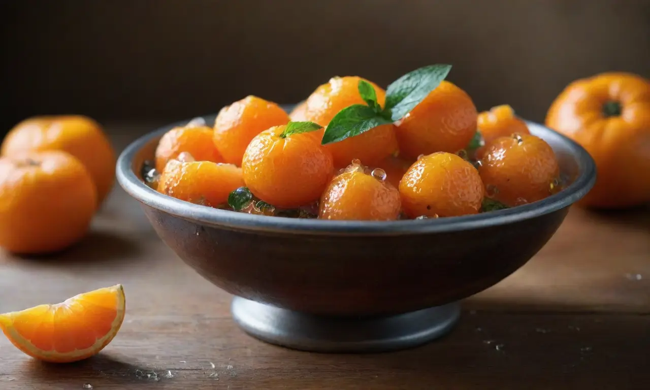 Mandarinas frescas en un ambiente acogedor
