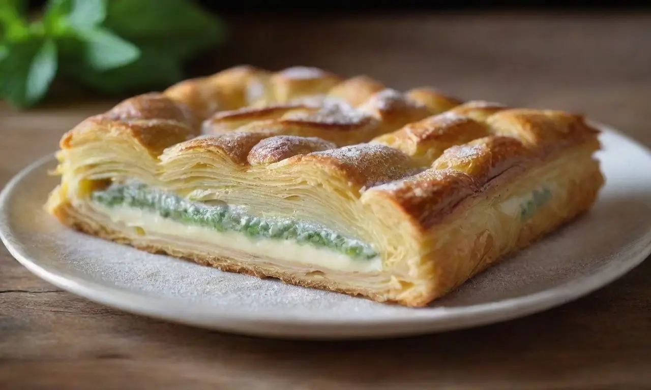 Deliciosa napolitana con crema y frescura