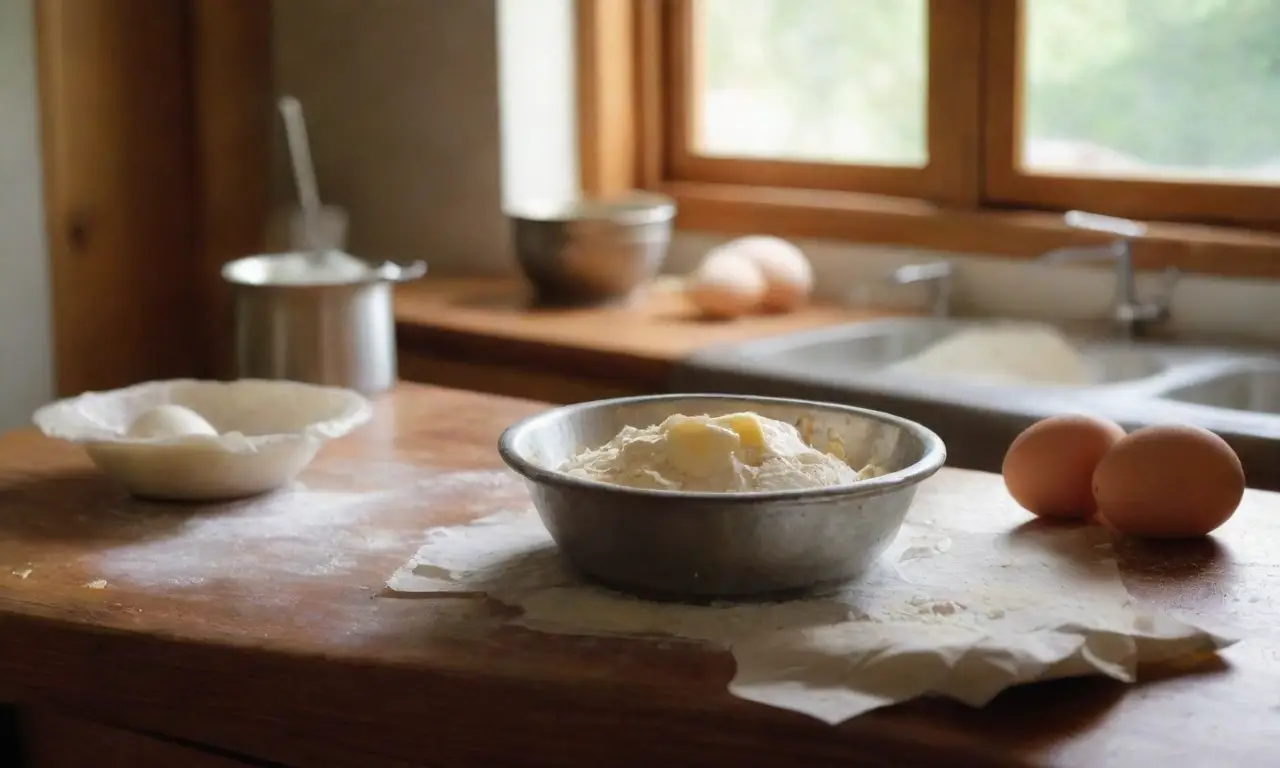 Escena acogedora de repostería en casa
