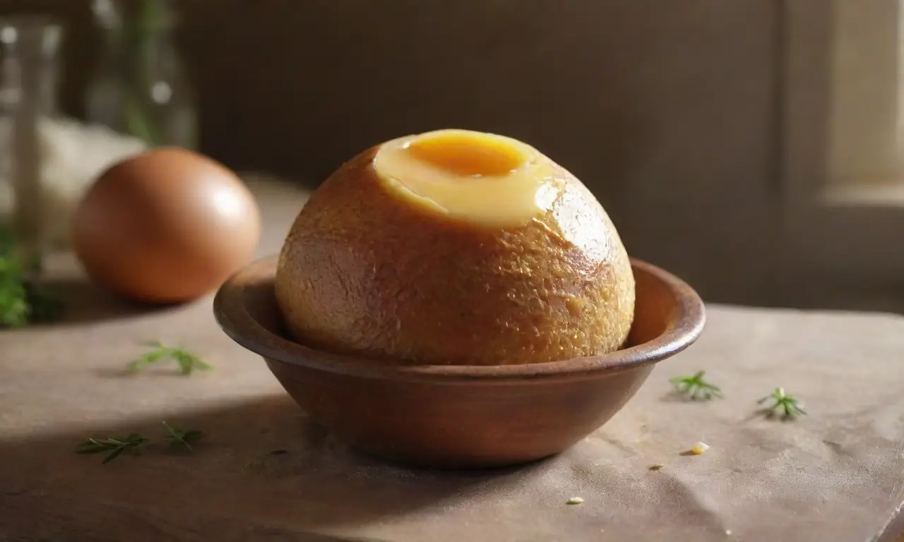 Dulce brioche en cálida cocina rústica