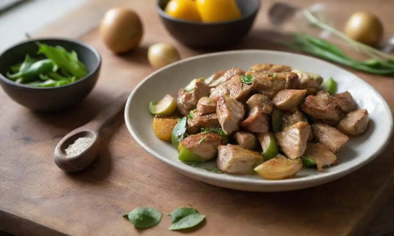 Cocina rústica lista para preparar alimentos