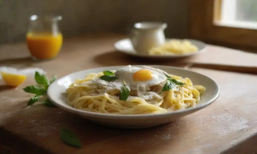 Mesa rústica con ingredientes para cocinar