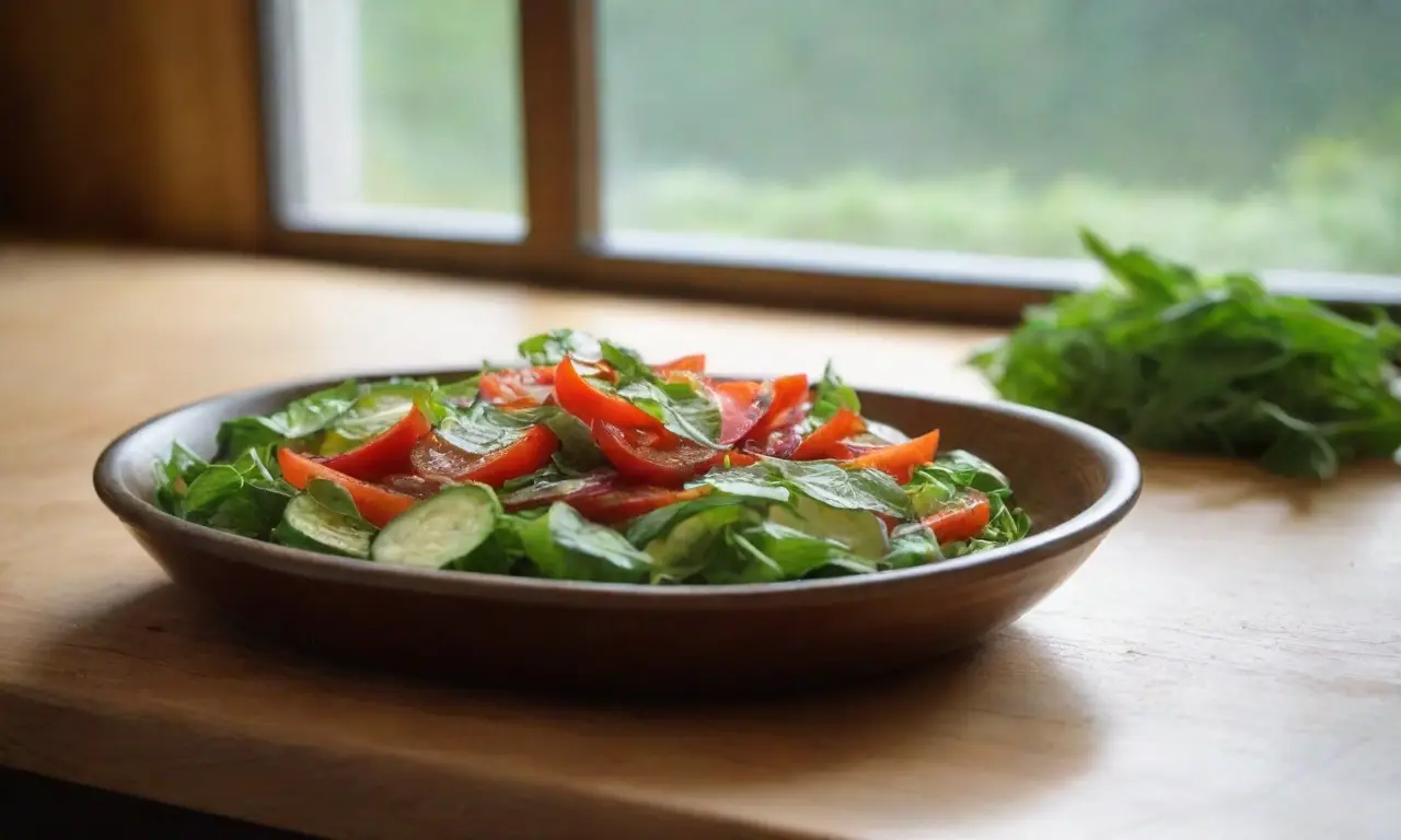 Tablero de madera con verduras frescas