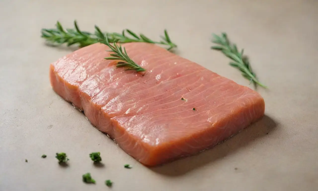 Salmón en mal estado con detalles realistas