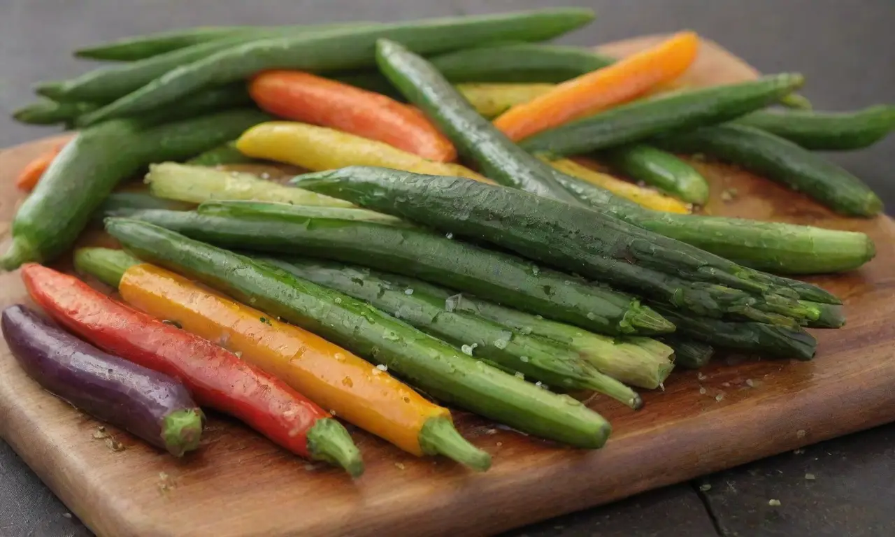 Colorida variedad de verduras frescas y vibrantes